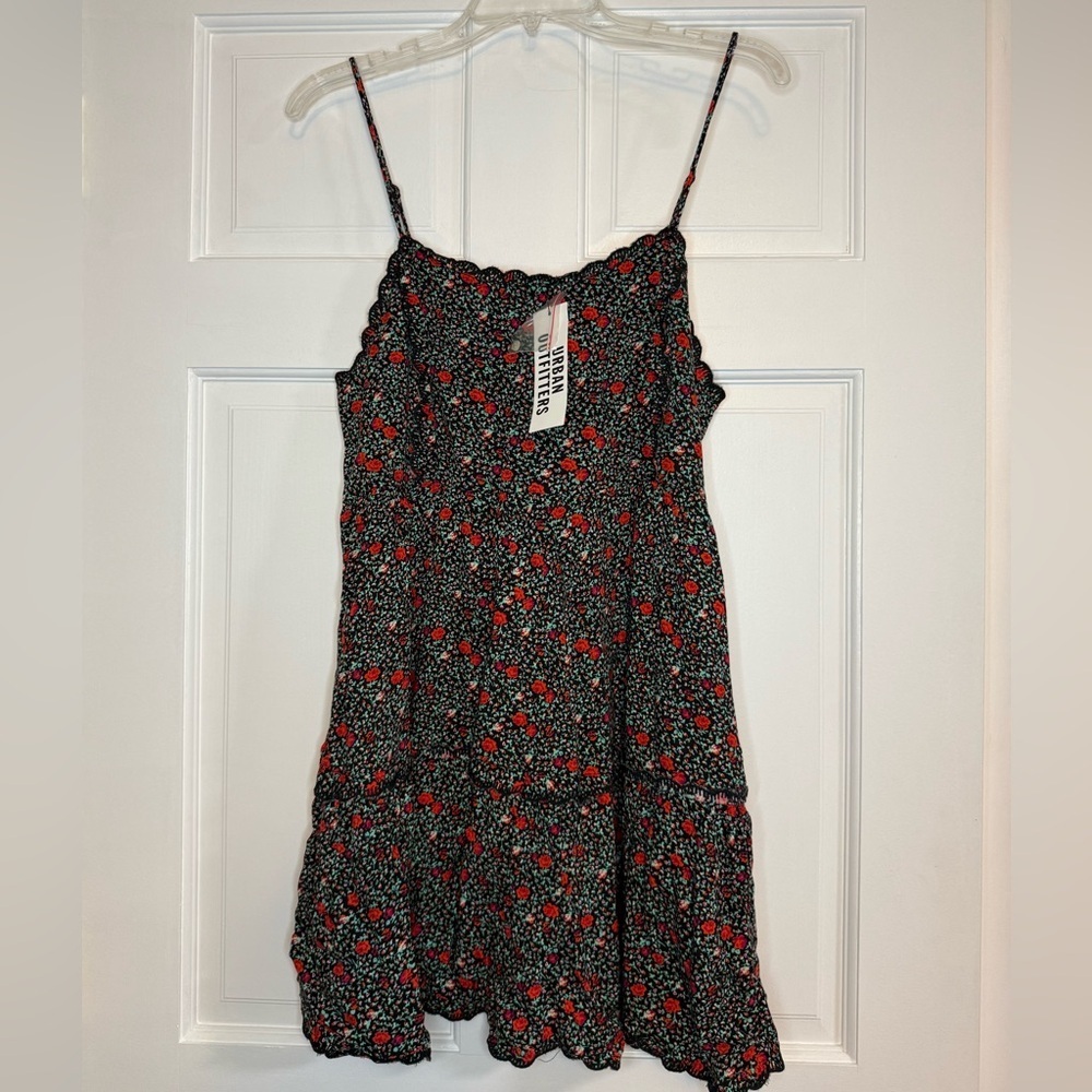 Urban Outfitters Black Floral Mini Dress